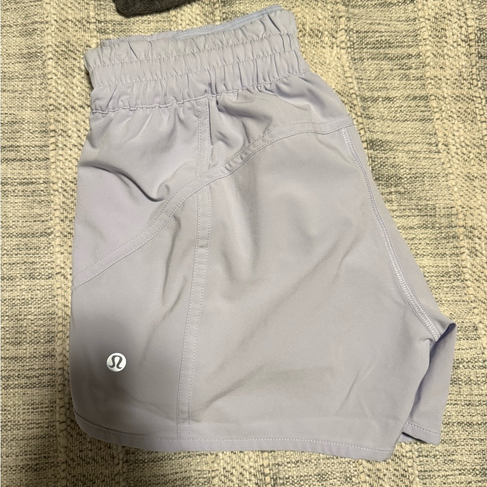 Lululemon Women’s Track That Mid-Rise Short 4” Light Blue